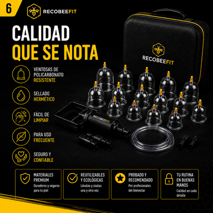 RecoBee Cups™ | Kit de Ventosas de Recuperación