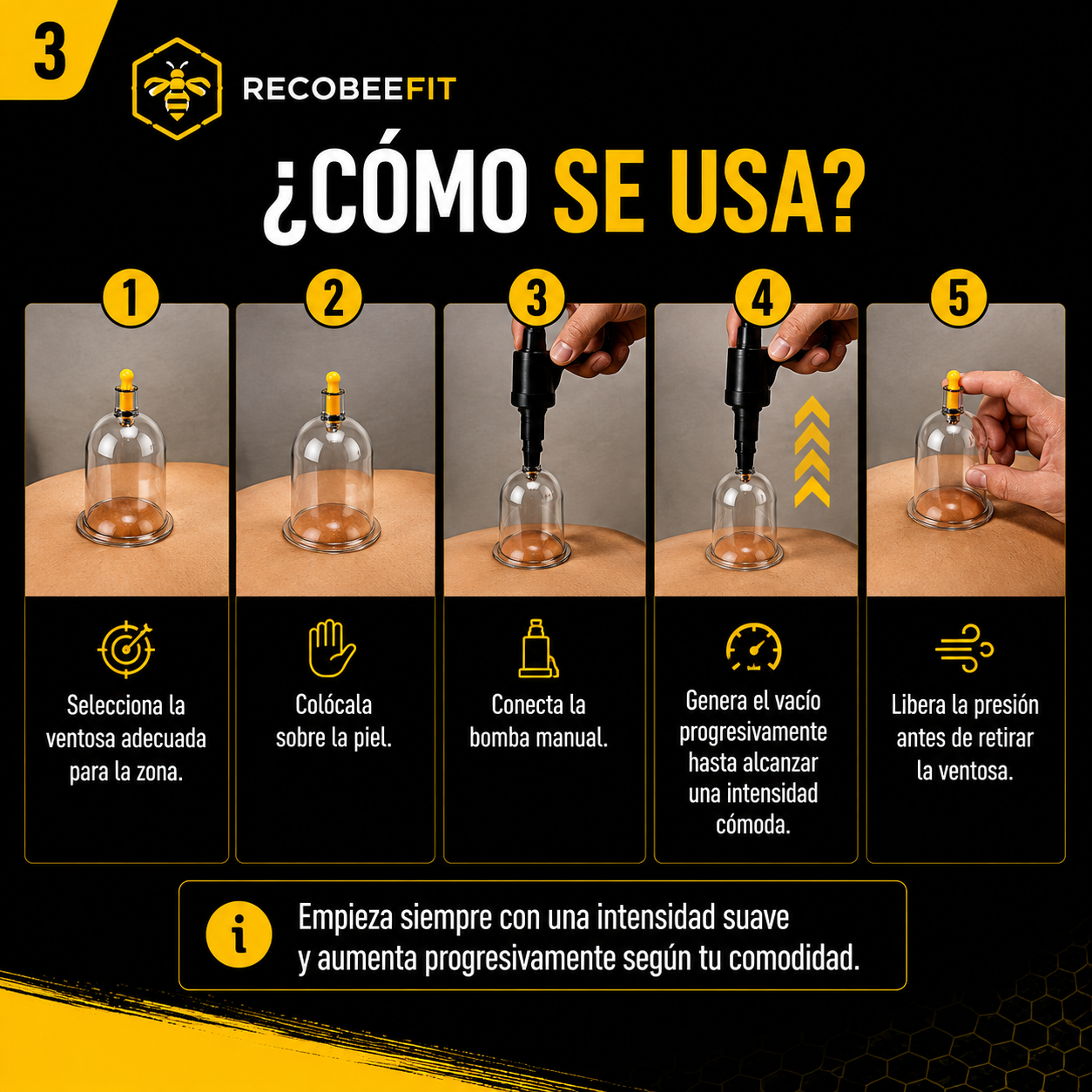 RecoBee Cups™ | Kit de Ventosas de Recuperación