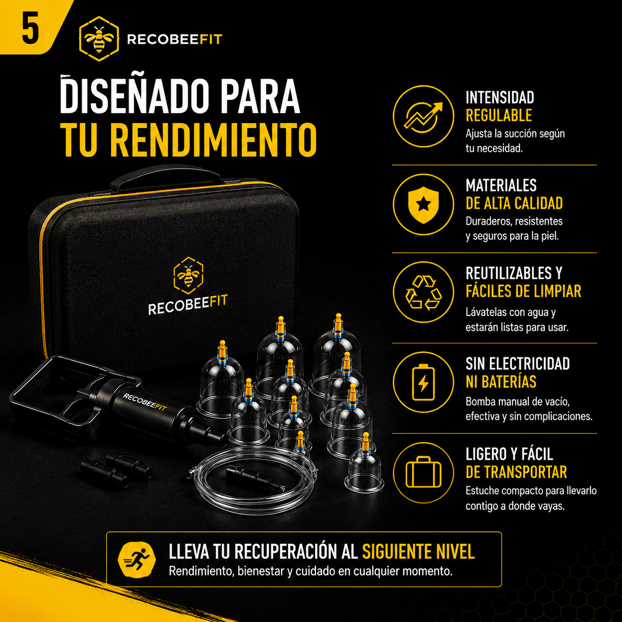 RecoBee Cups™ | Kit de Ventosas de Recuperación